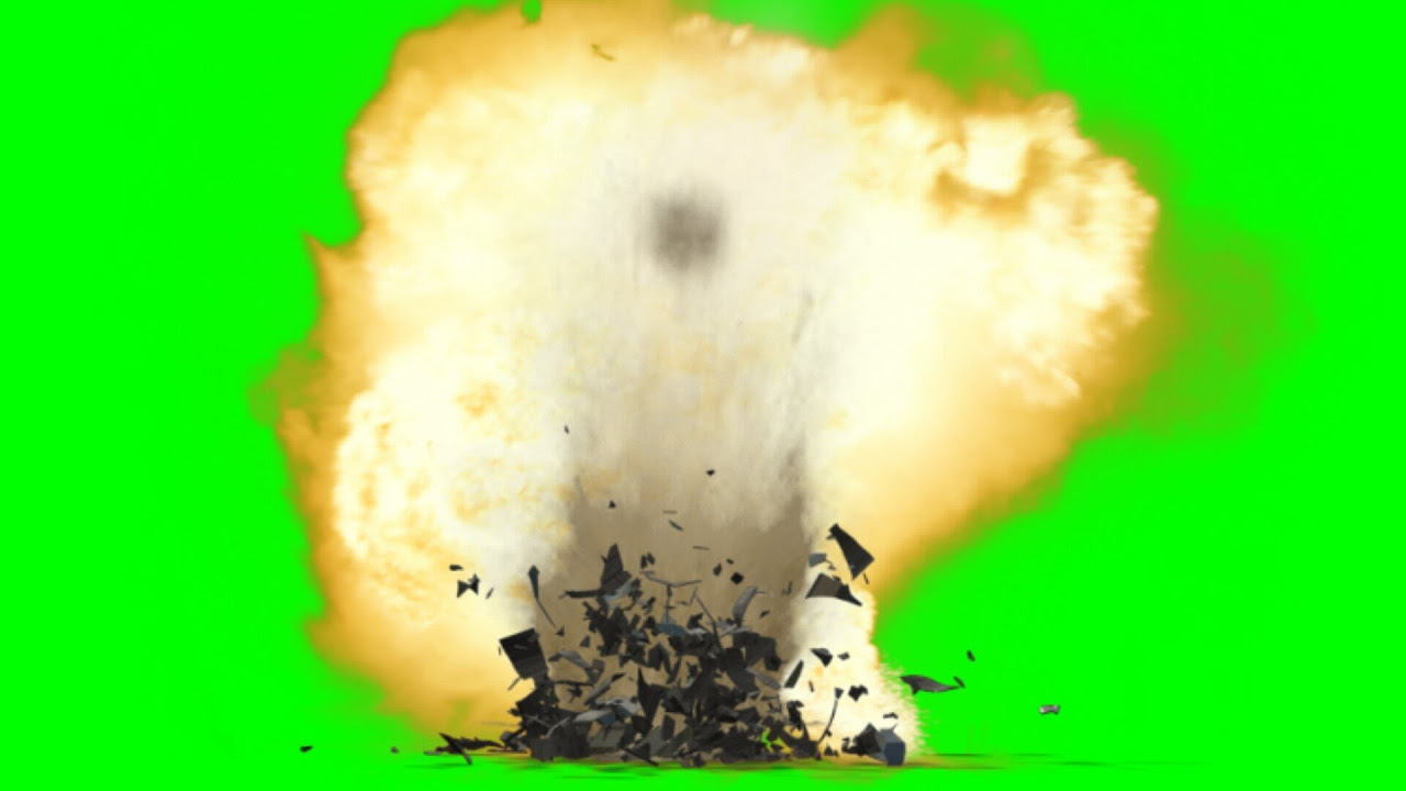 Bomb Ground Explosion Effect green screen with sound   free use