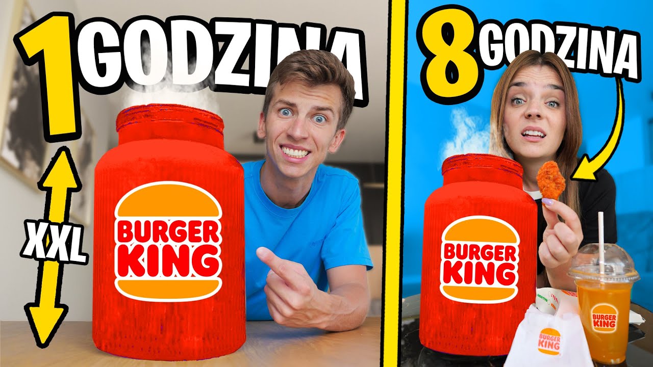 KTO SZYBCIEJ ZJE SŁOIK XXL BURGER KING WYGRYWA ale… STAŁO SIĘ TO!