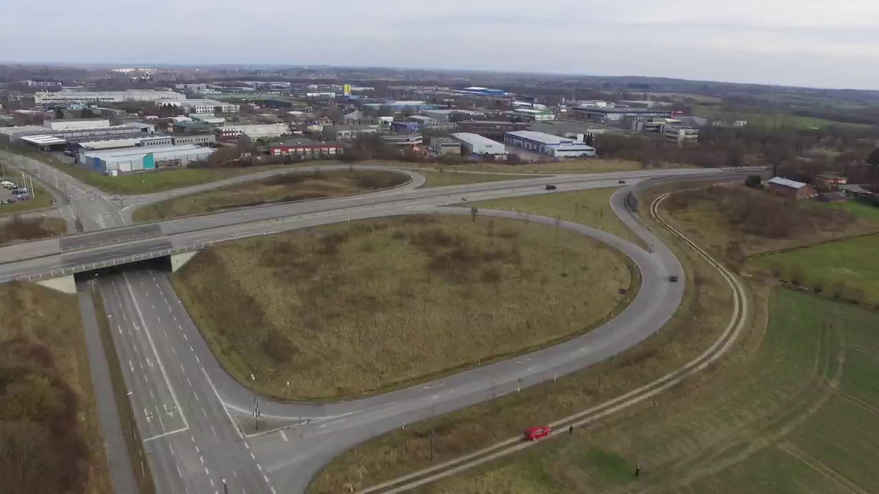 Bundesstraße B404 Autobahn Ausfahrt und Einfahrt Panorama Videos