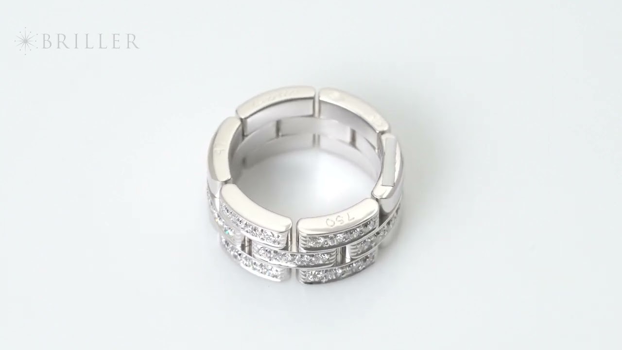 CARTIER マイヨン パンテールリング ホワイトゴールド ハーフ