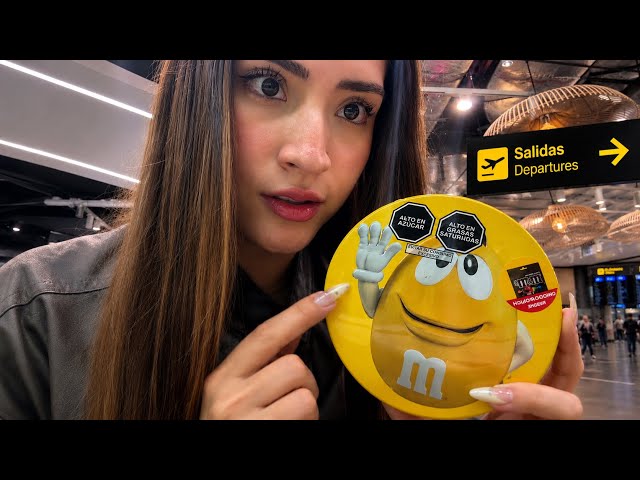 ASMR IN PUBLIC at THE AIRPORT ✈️ SOFT ASMR IN SPANISH with secondhand embarrassment🫠