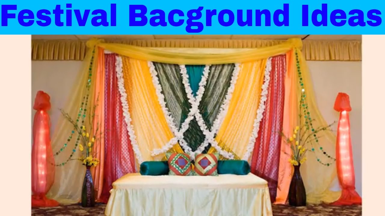 Festival Background Decoration Ideas At Home| Ganpati Decoration/Backdrop  |Stay Tuned Stay Trendy - YouTube