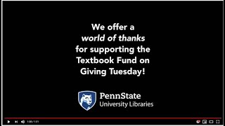Penn State Libraries student thank yous