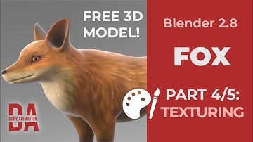 Creating a fox in Blender - TEXTURING (4/5) - FREE 3D MODEL