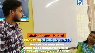 Best Software Training in Chennai Anna Nagar | 100% Placements | Besant Technologies Anna nagar