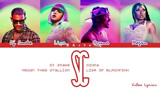DJ Snake, Ozuna, Megan Thee Stallion, LISA of BLACKPINK - SG (Color Coded Video Lyrics)