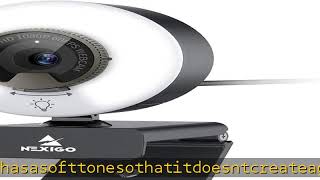 NexiGo N960E 1080P 60FPS Webcam with Light, Software Included, Fast AutoFocus, Built-in Privacy Cov