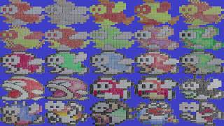 Graph Paper Speed-Draw Evolution Of The Cheep Cheep Sprites (Super Mario) Part 1