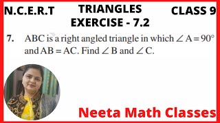 NCERT | Class 9 | Chapter 7 | Triangles | Exercise 7.2 | Question 7 | Neeta Math Classes