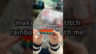 rainbow multistitch kandi cuff tutorial! 🌈|| #kandi #tutorial #bracelet #smallbusiness #scene || 💖