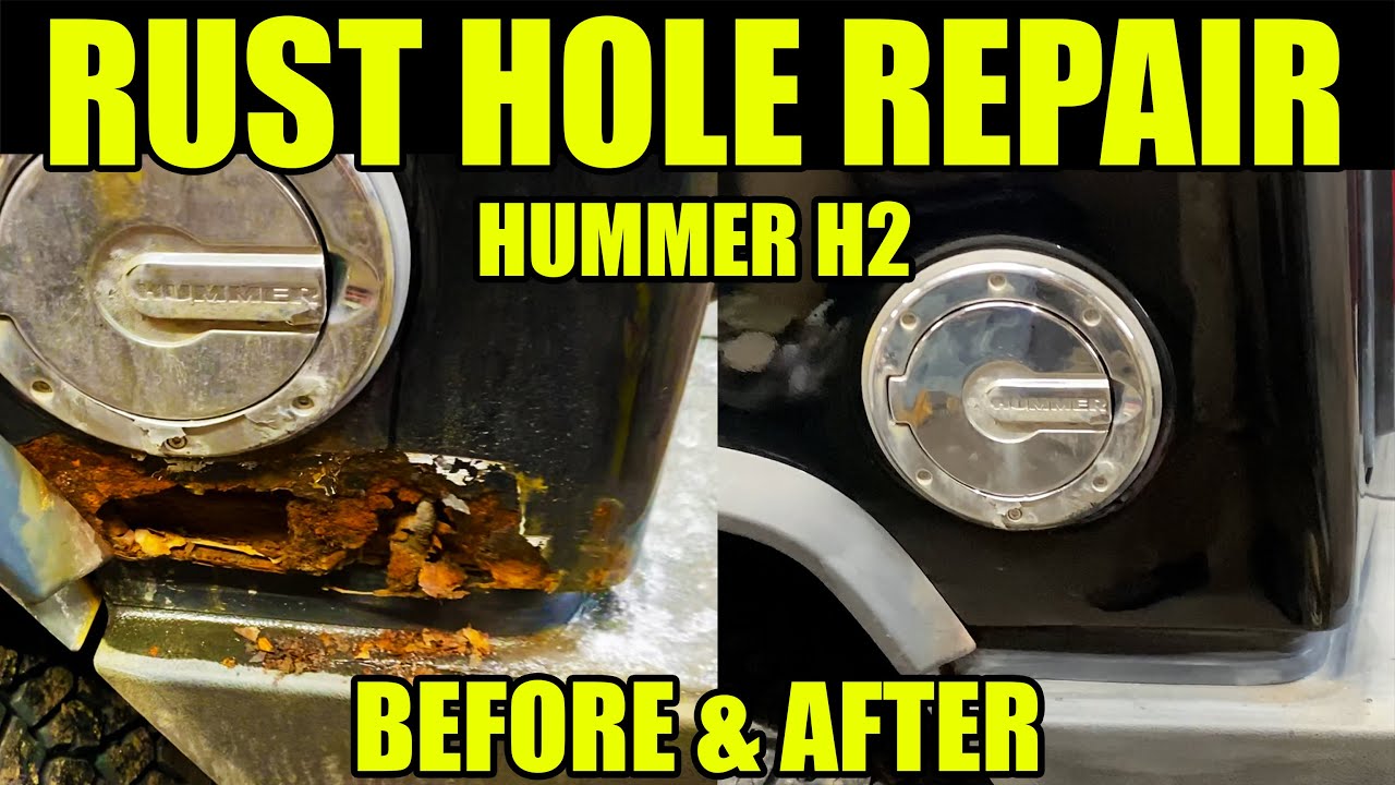 Rusty Hummer Repairing Rust Holes on Hummer H2 - YouTube