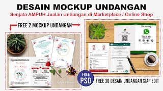 Free 2 Desain Mockup Undangan Photoshop Solusi Meningkatkan Penjualan Undangan screenshot 1