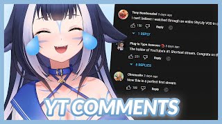 Famous Lily reads the comments from her first stream on YouTube Profile