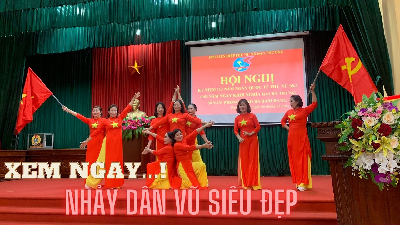 SIÊU ĐẸP ! Nhảy dân vũ  LK DẬY MÀ ĐI  NỐI VÒNG TAY LỚN- KN Quốc tế phụ nữ 8.3 CLB Khiêu vũ Đại Phùng