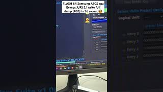 Flash64 Samsung A50S cpu exynos ,ufs 2.1 write full dump (7GB) in 36 second #shorts #flash64 #fyp