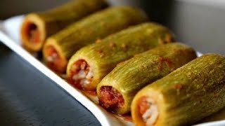 محاشي/ محشي كوسا و باذنجان/ Delicious stuffed courgettes & aubergine mahshi/Syrian Kitchen Tv