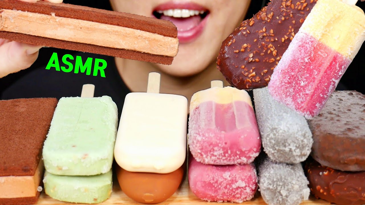 ASMR CHOCOLATE ICE CREAM FEAST DESSERT MUKBANG 초콜릿 아이스크림 먹방 Es krim アイス ...