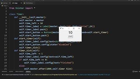 Python Tkinter (Timer)