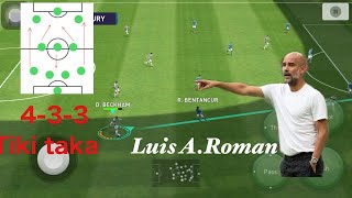 PES 2022 Mobile || Luis A.Roman 4-3-3 tiki taka 🧠😱 screenshot 3