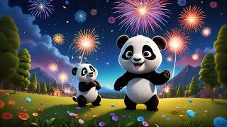 Panda Counts Fireworks 🎆🐼 | Learn Numbers for Kids | Fun Preschool Educational Video screenshot 1
