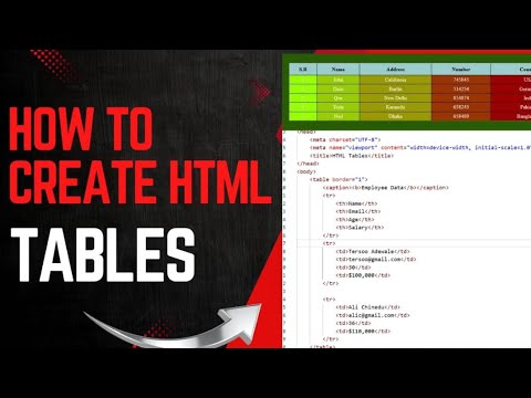 HTML Tables - YouTube