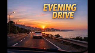 Relaxing Evening Drive Spain - Real Car Sounds POV No Music 4k