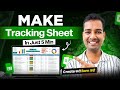 Make Tracking Sheet in Excel | Task & Work Tracking Sheet in 5 Minutes | Excel for Job