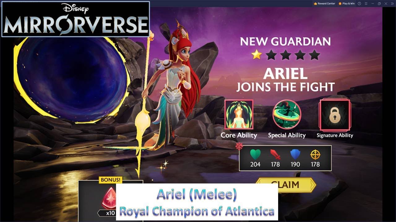 [*/\*] Disney Mirrorverse - Unlock Ariel (1 STAR, Melee) and Gameplay