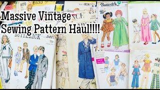 Massive Vintage Sewing Pattern Haul | Junk Journal Supplies | Lace Covered Skies