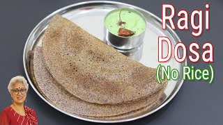 Healthy Ragi Dosa - Crispy Finger Millet Dosa - No Rice Weight Loss - Ragi Recipes For Weight Loss