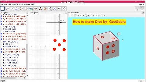 How to make Dice by GeoGebra || Applet construction  By GeoGebra || Construction of Dice || GeoGebra