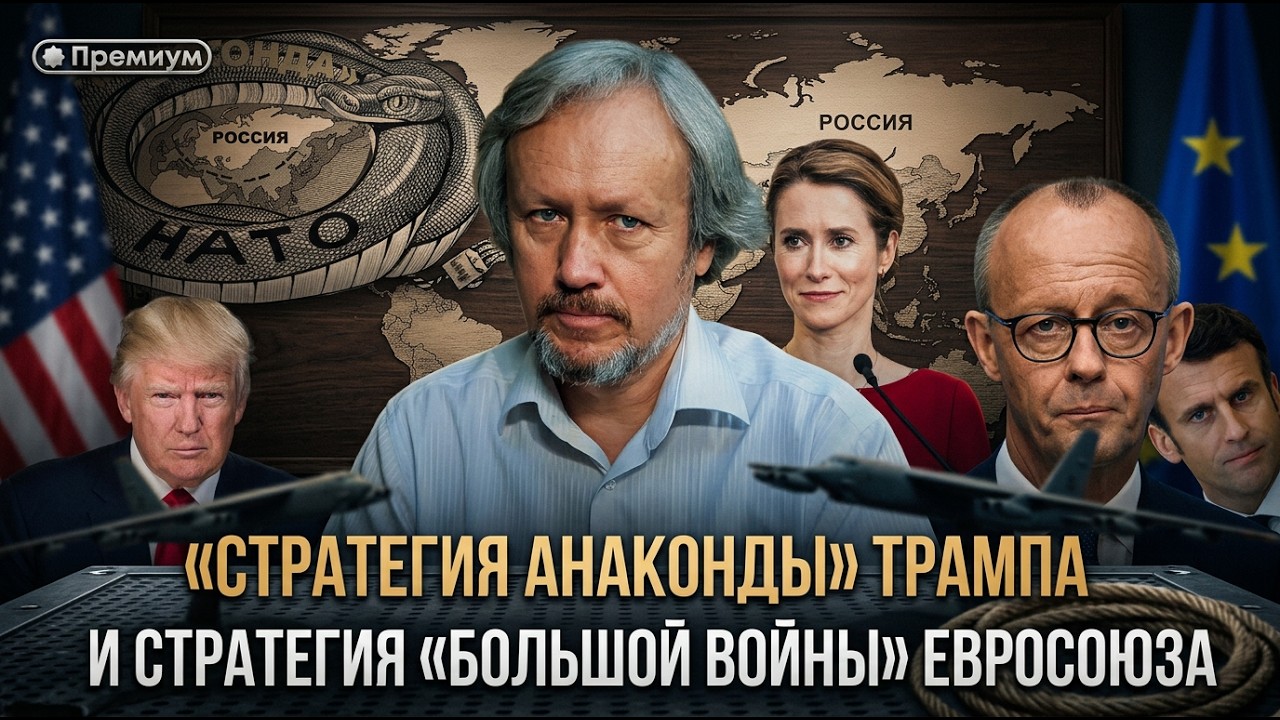 «СТРАТЕГИЯ АНАКОНДЫ» ТРАМПА. И стратегия «Большой войны» Евросоюза | Игорь Шишкин