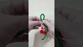 DIY Cherry 🍒 Craft with pipe cleaner#diy #handmade #pipecleaner#giftideas