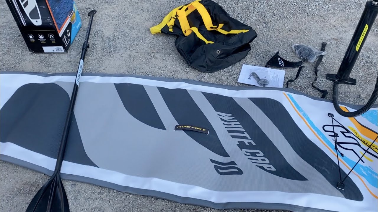 Hyrdo-Force BESTWAY 10ft White Cap Inflatable Paddle Board Set
