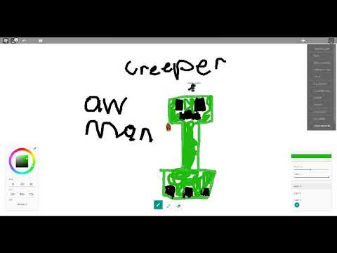 Roblox Free Draw 2 Drawing A Creeper Next To The Word Creeper - how to be a creeper in roblox for free