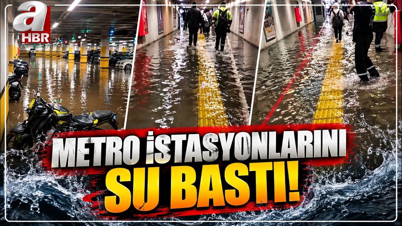 İstanbul'da Metro İstasyonlarını Su Bastı! | A Haber