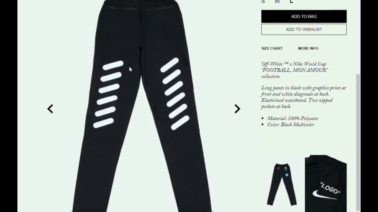 Off White Jeans Size Chart