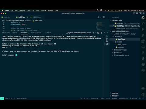 Lab01 Video for my Algorithm Design course