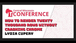 Famous How to Render Twenty Thousand Rows Without Crashing Chrome - Lydia Cupery Profile