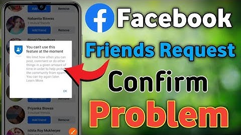 Facebook friend request confirm problem // Facebook me friend request confirm nahi ho Raha hai