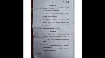 MDU MSc 2 nd semester inorganic chemistry 2022