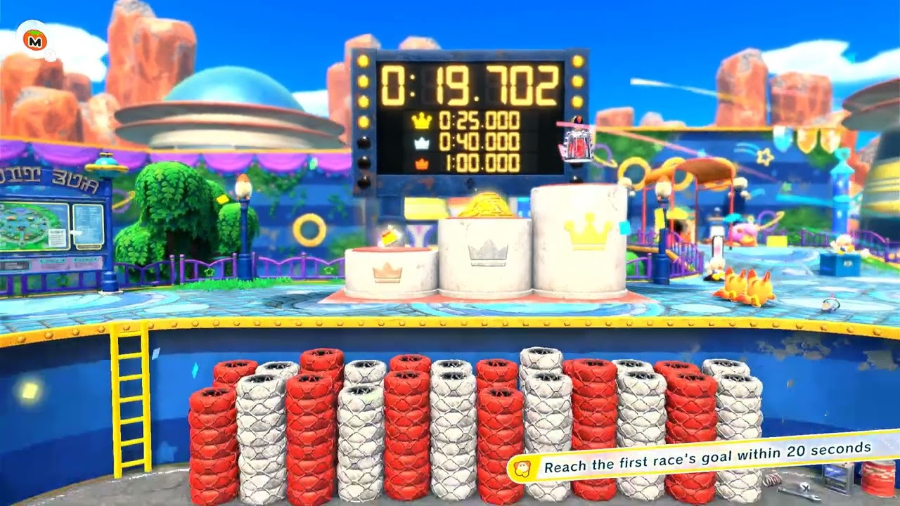 Reach the first race's goal within 20 seconds, Circuit ... | Kirby and the