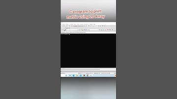 c program to print matrix using 2D Array | #shortvideo #shorts #trendingvideo #youtubeshorts #code