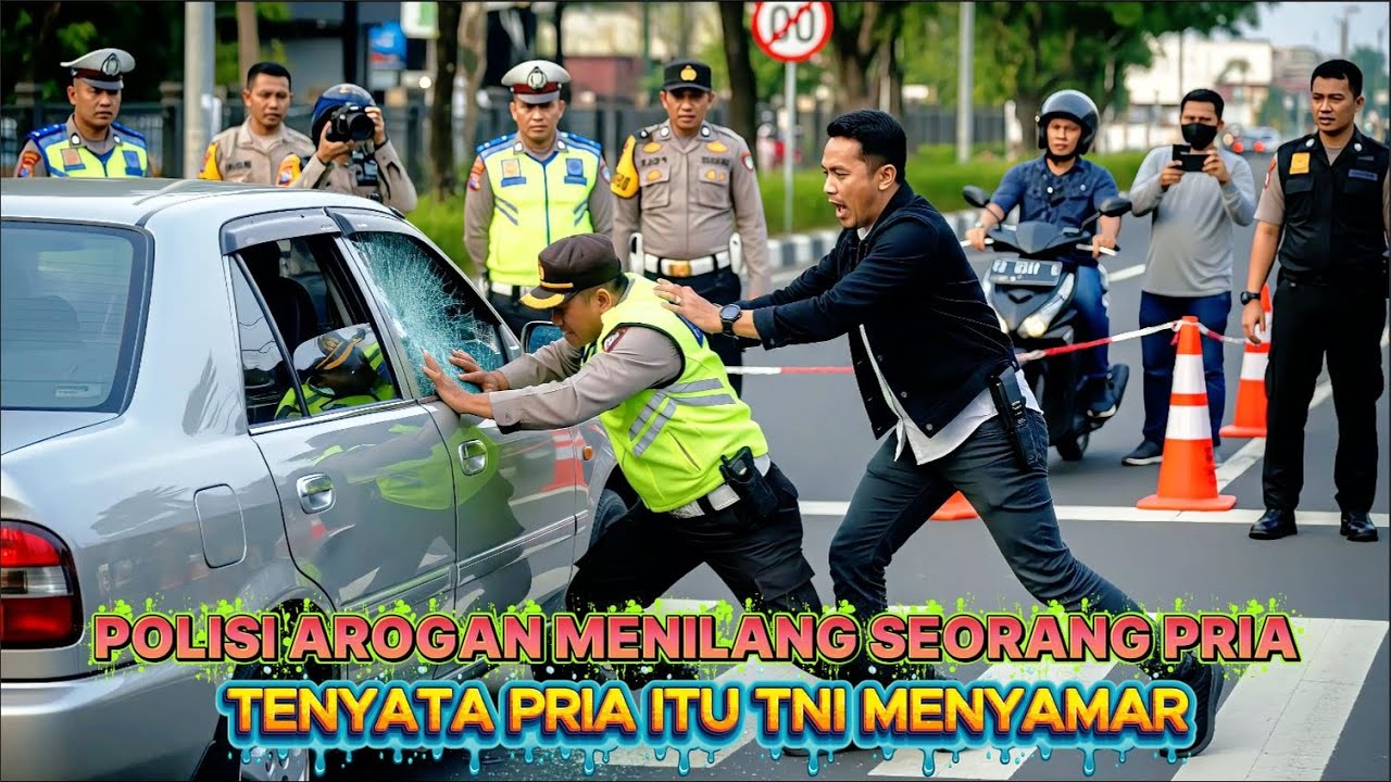 VIRAL !! POLISI AROGAN INI APES KARENA  MENILANG SEORANG PRIA—PLOT TWIST: TENYATA TNI MENYAMAR