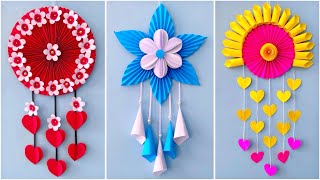 3 Easy and Quick Paper Wall Hanging Ideas / A4 sheet Wall decor / Cardboard  Reuse /Room Decor DIY