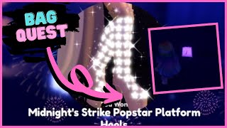 New Years Shopping Bag Quest Royale High -  // How To Get The Midnight Strike Popstar Heels