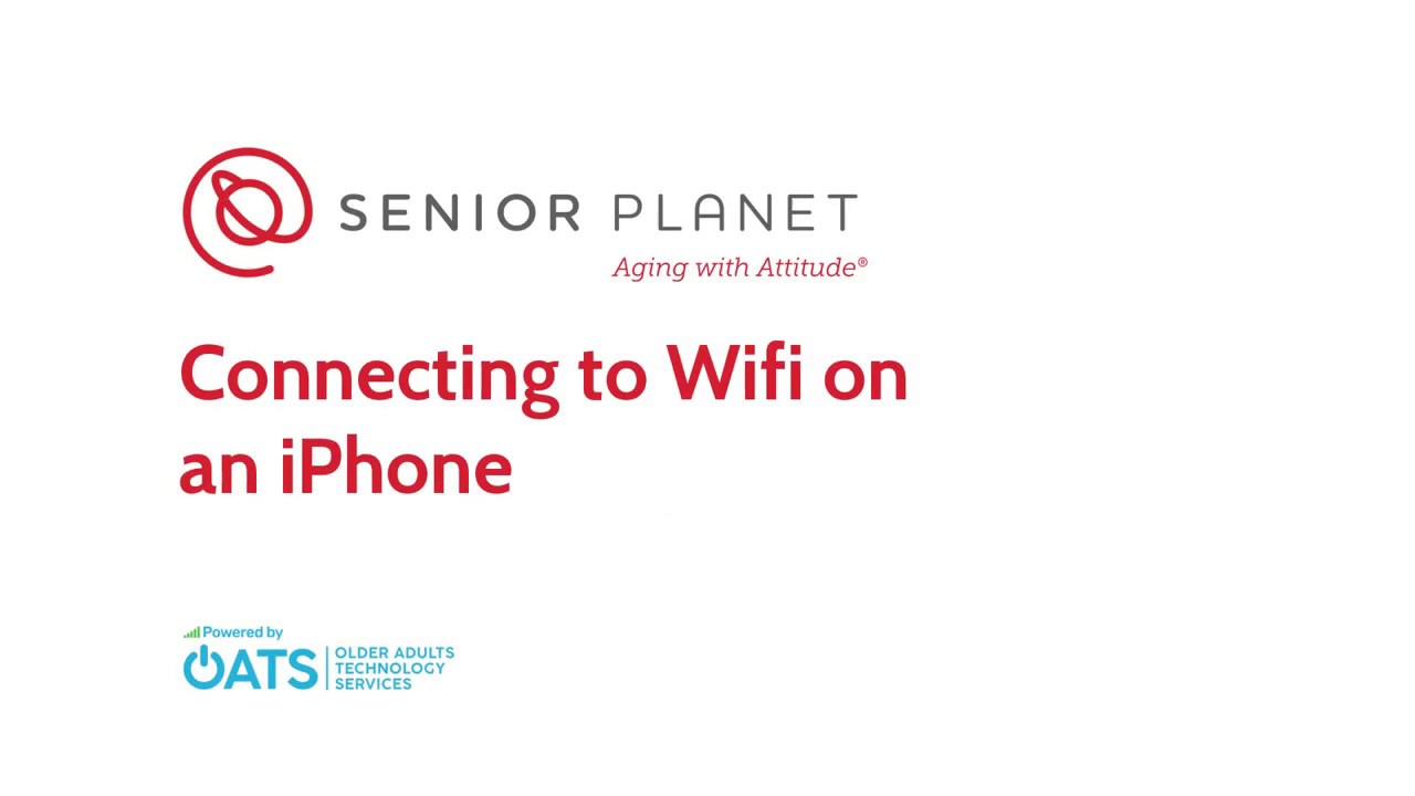 Connecting to WiFi on an iPhone