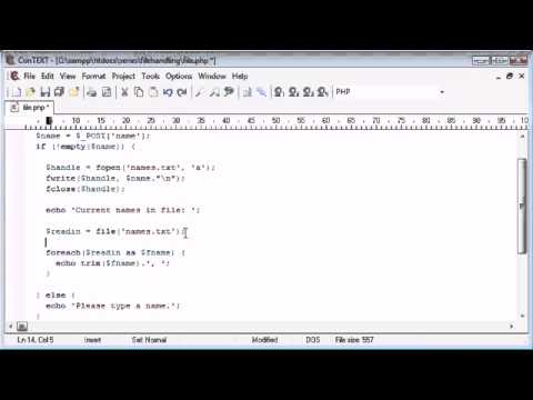 Beginner PHP Tutorial   78   File Handling Reading a File