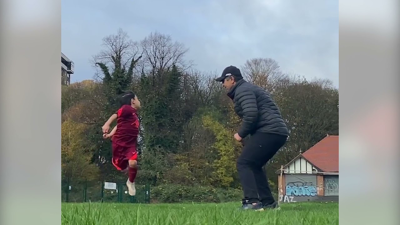 Slow Mo Football Kicks | Arat & His Dad