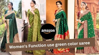 Green Saree Look for Women’s Function 💚 | Elegant & Traditional Style | How to Style Green Saree  screenshot 5